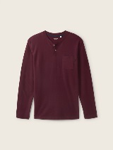 Tricou henley structurat - Mov_7723129