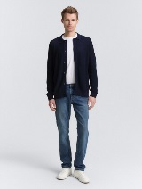 Strukirana pletena jakna - Plava_2342638