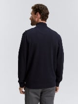 Strukirana pletena jakna - Plava_8800331