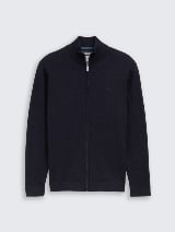 Strukirana pletena jakna - Plava_8800331