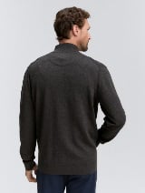 Strukirana pletena jakna - Siva_9584666