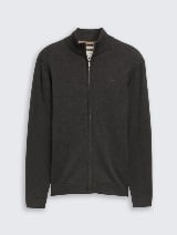 Strukirana pletena jakna - Siva_9584666