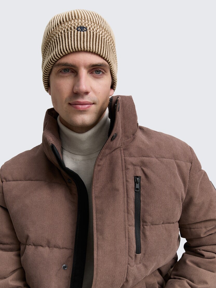 Strukturirana pletena kapa - Bež_8570774