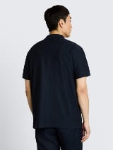 Tricou polo structurat - Albastru_7940326