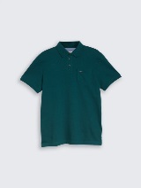 Tricou polo structurat - Verde_404944