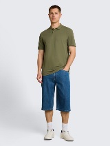 Tricou polo structurat - Verde_5702395