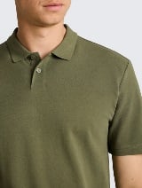 Tricou polo structurat - Verde_5702395