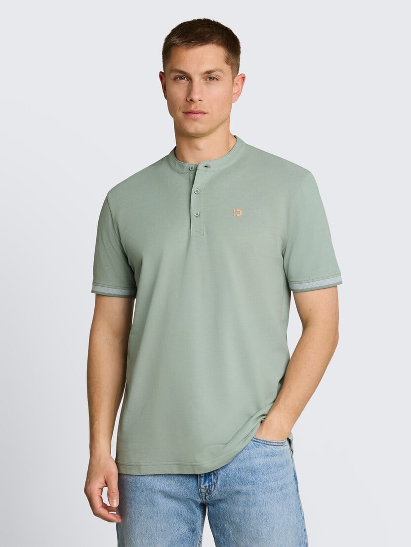 Strukturirana polo-majica - Zelena-1052141-16005-14