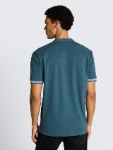Tricou polo structurat - Verde_7926056
