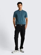 Tricou polo structurat - Verde_7926056