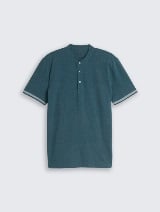 Tricou polo structurat - Verde_7926056