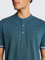 Tricou polo structurat - Verde_7926056