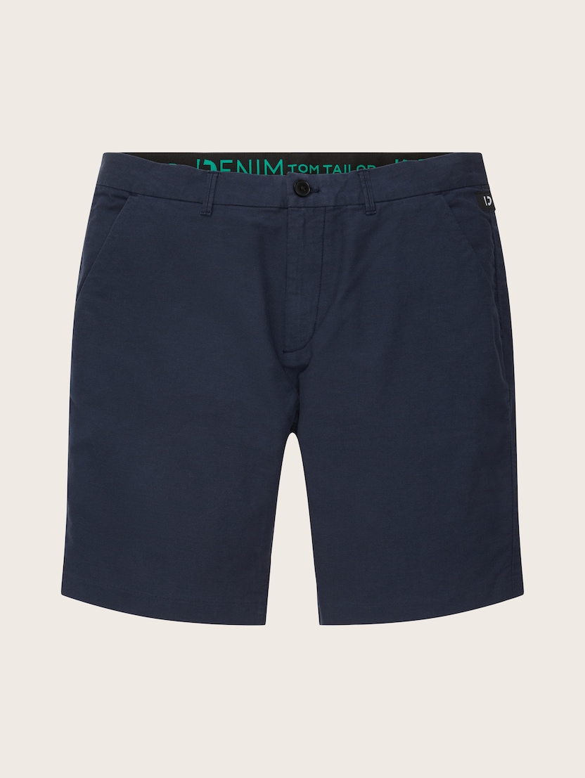 Strukturirane chino kratke hlače - Modra_9117534