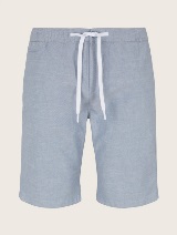 Strukturirane kratke hlače z elastičnim pasom - Modra_1620269