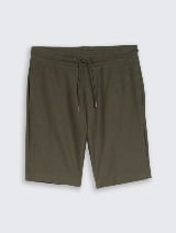 Pantaloni scurţi din material structurat - Verde_3237466