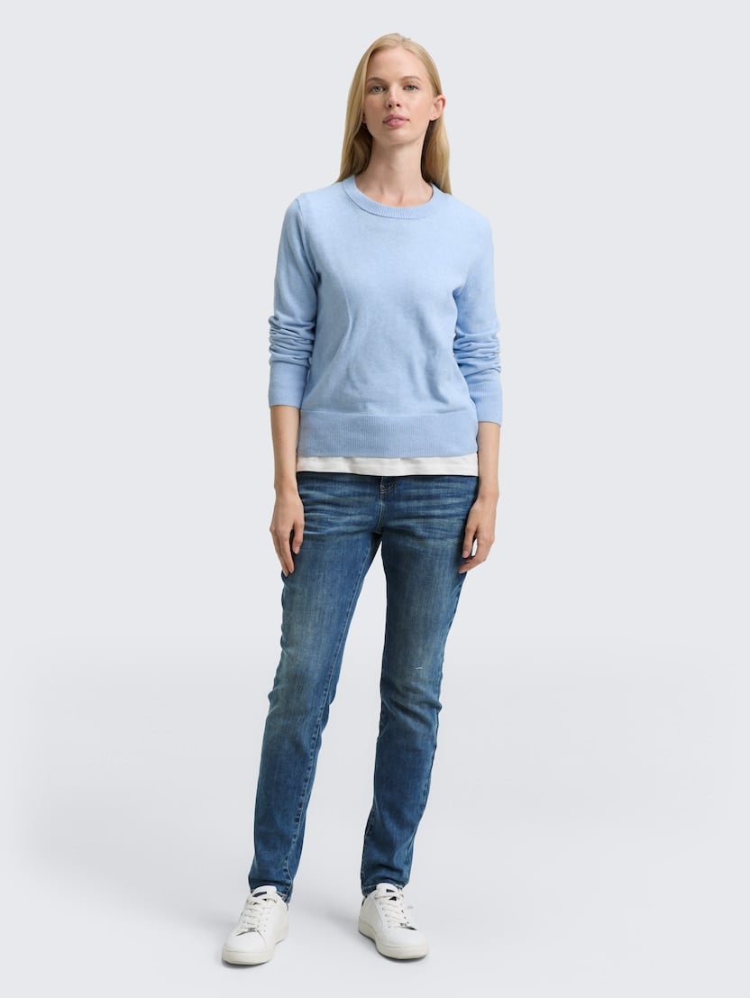 Blugi Maya tapered - Albastru