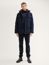 Tehnična jakna s kapuco - Modra_8239094