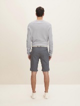 Teksturirane Chino kratke hlače s pletenim remenom - Plava_862835