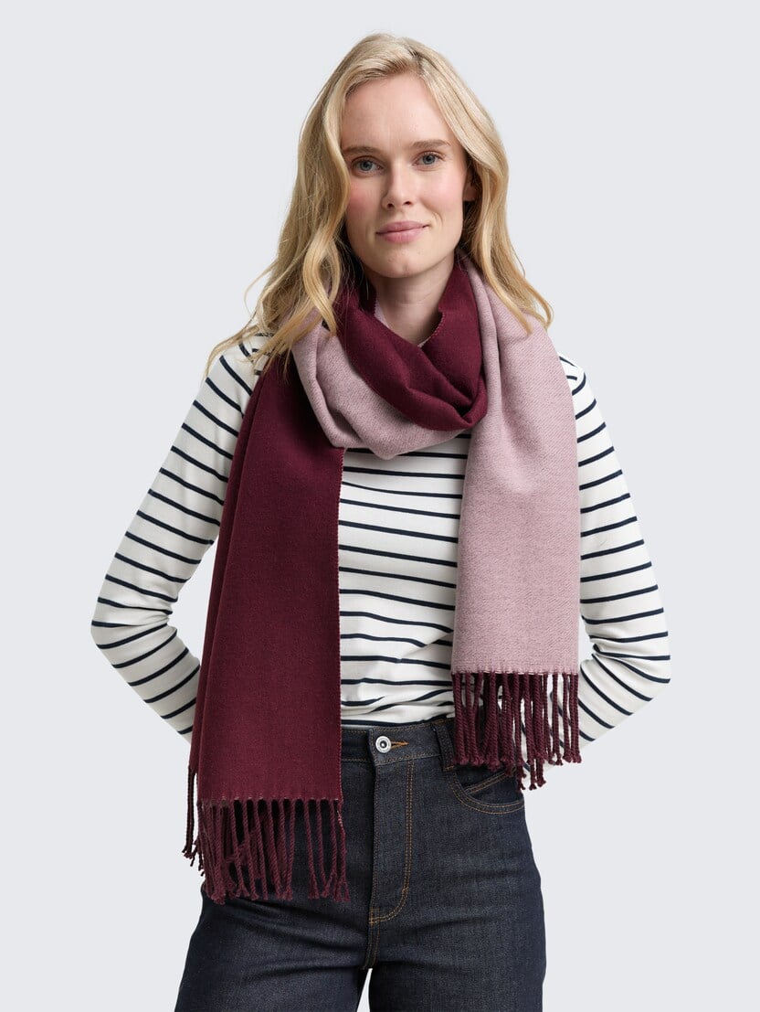 Fular tricotat călduros - Roşu-1047930-16427-16