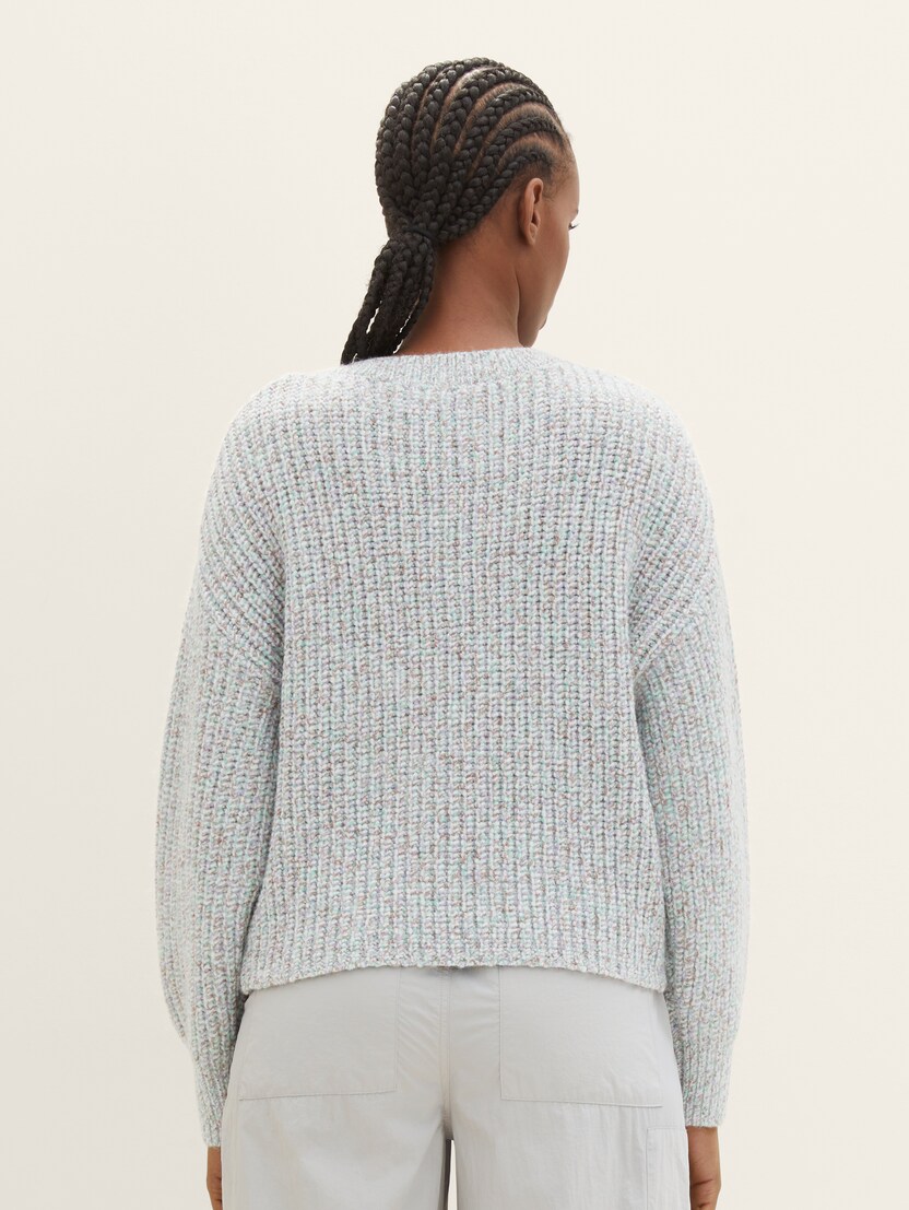 Večbarven pleten pulover - Vzorec/večbarvna_5990568