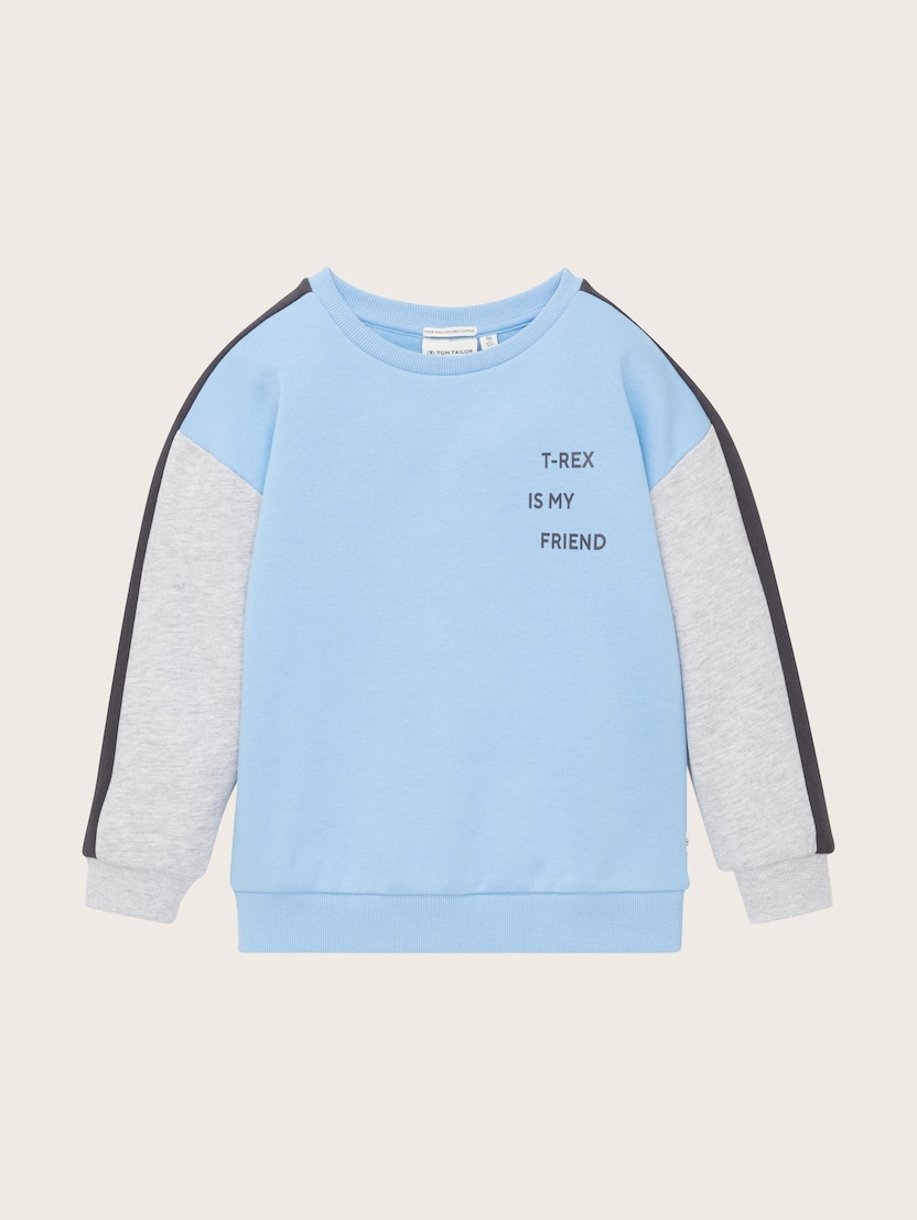 Večbarvni pulover - Modra-1033095-12146