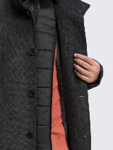 Palton de lână 2 în 1 - Negru_2893903