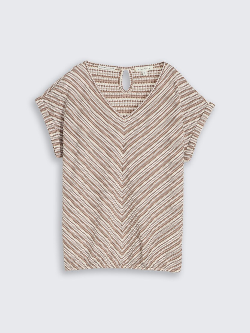 Tricou Jacquard | Model/Mai multe culori | Tom Tailor