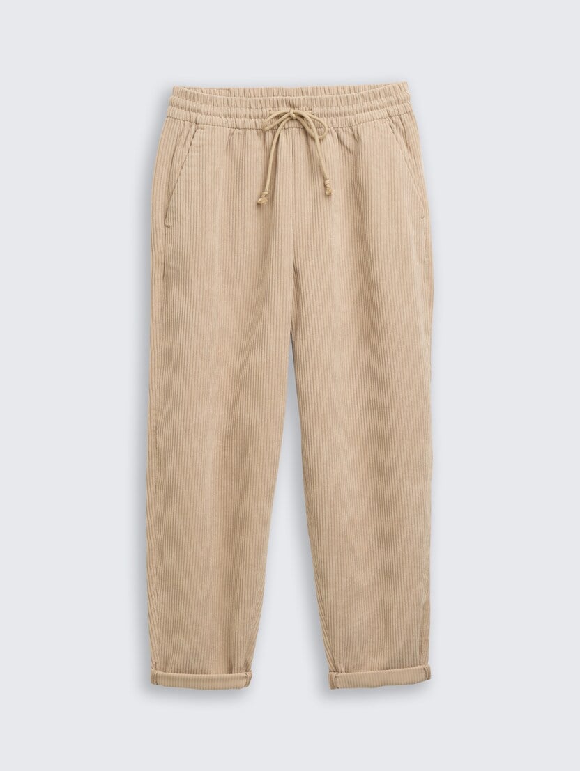 Pantalone od somota - Bež_9258210