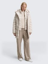 Palton matlasat de iarnă - Bej_6688473