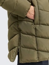 Palton matlasat de iarnă - Verde_3643827